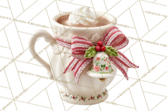 Hot Cocoa Clipart PNG, Christmas Drinks, Cozy Mugs Product Image 2