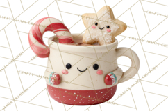 Hot Cocoa Clipart PNG, Christmas Drinks, Cozy Mugs Product Image 3
