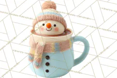 Hot Cocoa Clipart PNG, Christmas Drinks, Cozy Mugs Product Image 4