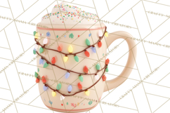 Hot Cocoa Clipart PNG, Christmas Drinks, Cozy Mugs Product Image 2