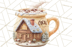 Hot Cocoa Clipart PNG, Christmas Drinks, Cozy Mugs Product Image 3