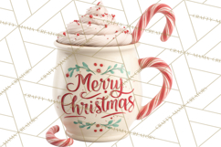 Hot Cocoa Clipart PNG, Christmas Drinks, Cozy Mugs Product Image 5