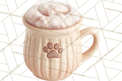 Hot Cocoa Clipart PNG, Christmas Drinks, Cozy Mugs Product Image 4