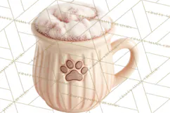 Hot Cocoa Clipart PNG, Christmas Drinks, Cozy Mugs Product Image 4