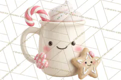 Hot Cocoa Clipart PNG, Christmas Drinks, Cozy Mugs Product Image 5