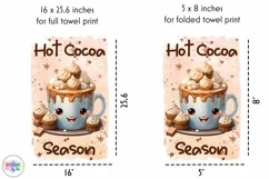 Hot Chocolate Christmas Kitchen Towel | Hot Cocoa Season PNG Product Image 2