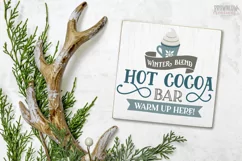 Hot Cocoa Bar Winter Farmhouse Sign SVG/Cut File Product Image 2