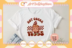 Retro Christmas svg / Hot Cocoa vibes svg Product Image 2