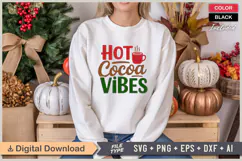 Hot Cocoa Vibes SVG | Christmas SVG | Holiday SVG | Xmas SVG Product Image 1