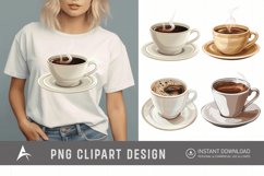 Watercolor Hot Coffee Clipart Product Image 1