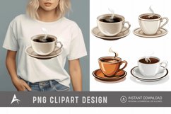 Watercolor Hot Coffee Clipart Product Image 1