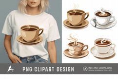 Watercolor Hot Coffee Clipart Product Image 1