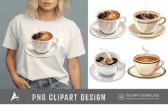 Watercolor Hot Coffee Clipart Product Image 1