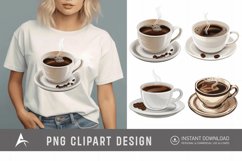 Watercolor Hot Coffee Clipart Product Image 1