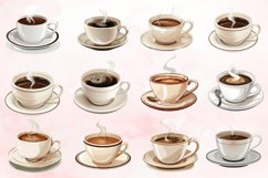 Watercolor Hot Coffee Clipart Bundle Product Image 2
