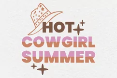 Hot Cowgirl Summer Western Quote SVG Product Image 1