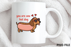 Hot Dog Valentine PNG, Dachshund Love Product Image 4