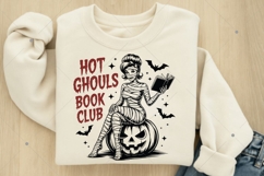 Witchy Book Club SVG PNG, Vintage Halloween Reader SVG Product Image 1