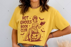 Witchy Book Club SVG PNG, Vintage Halloween Reader SVG Product Image 3