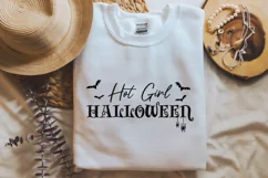 Hot Girl Halloween| Funny Trendy Halloween SVG File with Bat Product Image 3
