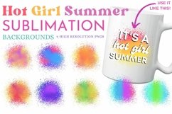 Hot Girl Summer Neon Splattered Watercolor Sublimation Backs Product Image 1