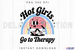 Hot Girls Go to Therapy Sublimation PNG Product Image 1