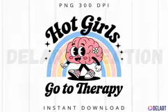 Hot Girls Go to Therapy Sublimation PNG Product Image 1