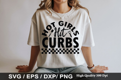 Hot Girls Hit Curbs SVG - Sarcastic Keychain Design Product Image 1