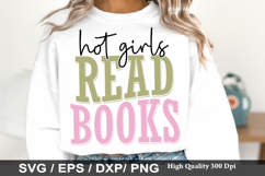 Hot Girls Read Books - Book Lover SVG Design Product Image 1