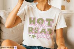 Hot Girls Read Books Baseball SVG T-shirt Design Product Image 2