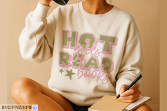 Hot Girls Read Books Baseball SVG T-shirt Design Product Image 3