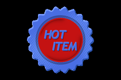 Hot item label halftone style icon design Product Image 2