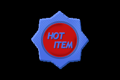 Hot item label halftone style icon graphic Product Image 2