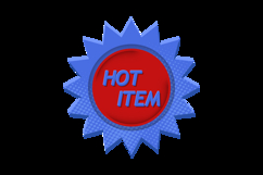 Hot item label halftone style icon isolated Product Image 2