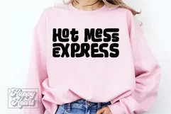 Hot Mess Express SVG - Sarcastic PNG - Funny Mom Life Quote Product Image 3