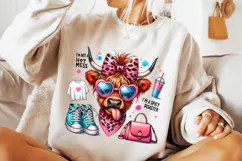 I'm Not A Hot Mess I'm A Spicy Disaster PNG, Funny Cow PNG Product Image 3