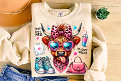 I'm Not A Hot Mess I'm A Spicy Disaster PNG, Funny Cow PNG Product Image 1