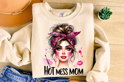 Hot Mess Mom PNG, Funny PNG, Sarcastic PNG, Messy Bun PNG Product Image 3