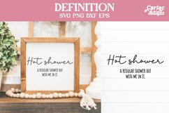 Hot Shower Definition SVG Cut File and Sublimation