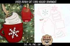 Hot Cocoa Ornament Gift Card Holder | Laser Ready SVG Product Image 2