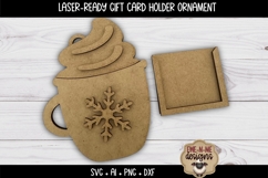 Hot Cocoa Ornament Gift Card Holder | Laser Ready SVG Product Image 3