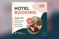 Hotel Booking Social Media Marketing Banner Design Template Product Image 2