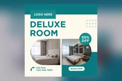 Deluxe Hotel Room Social Media Marketing Banner Design Product Image 2
