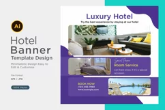 Luxury Hotel Social Media Marketing Banner Design Template Product Image 1