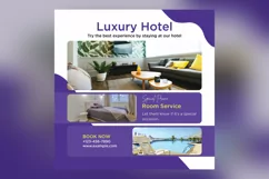 Luxury Hotel Social Media Marketing Banner Design Template Product Image 2