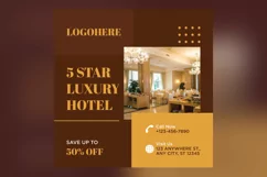 5 Star Luxury Hotel Social Media Marketing Banner Design Product Image 2