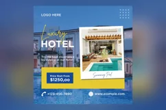 Luxury Hotel Social Media Marketing Banner Design Template Product Image 2