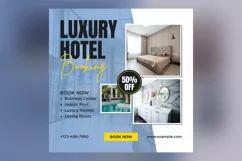 Luxury Hotel Booking Social Media Marketing Banner Design Product Image 2