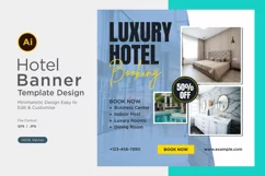 Luxury Hotel Booking Social Media Marketing Banner Design Product Image 1