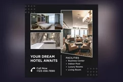 Dream Hotel Social Media Marketing Banner Design Template Product Image 2
